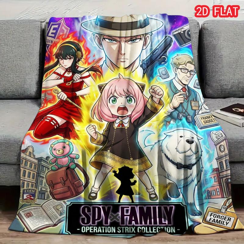

Spy Fake Family Print FlAannel Blanket, High quality Comfortable for All Seasons, Home Decor, Warmth and Comfort 80cm x 120cm