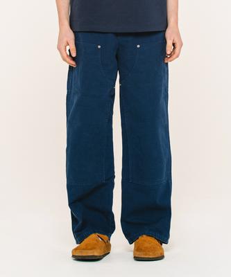 AECA Vintage Double Knee Pigment Pants-Navy