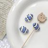 1Pc Stripe Painted Cute Small Fish Beads Charms Ceramic Spacer Loose Beads For Jewelry Making Diy Bracelet Accessories