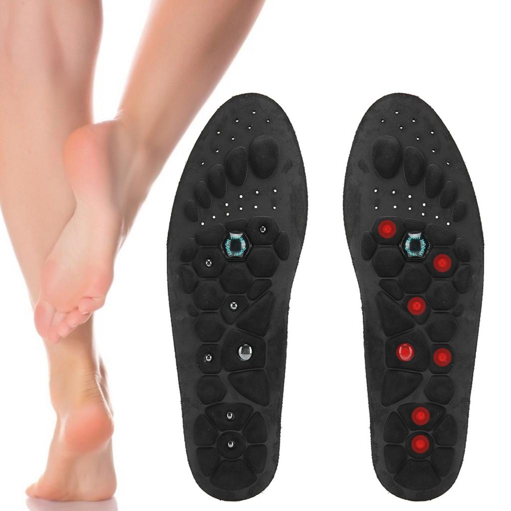 2pcs Unisex Insoles Sports Breathable Comfort Shock Absorbing Foot Sole Foot Pad Black M 40‑43