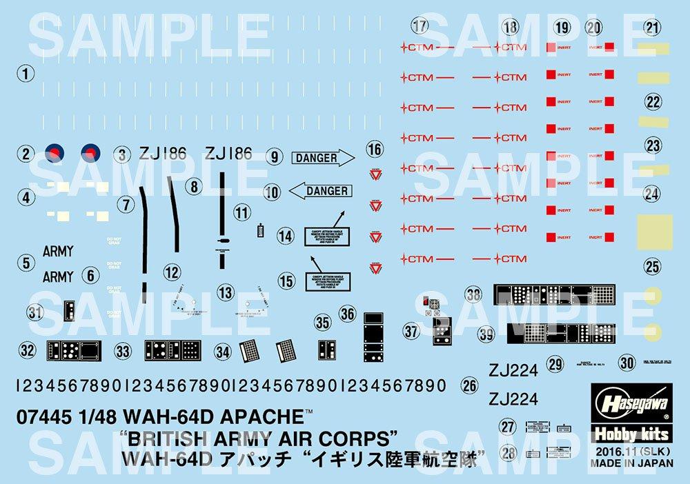 British Army Apache British Army Air Force Plastic Model Kit 07445 1/48 WAH-64D