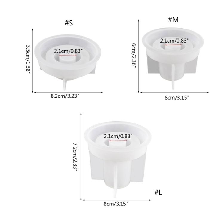 Round Pillar Candle Holder Candlestick Epoxy Resin Moulds Pillar Candle Holder