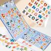 Wooden Animal Alphabet Recognition Cards Educational Toy For Learning Preschool
