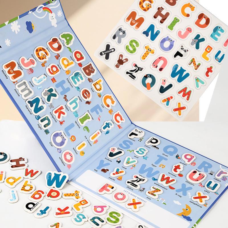 Wooden Animal Alphabet Recognition Cards Educational Toy For Learning Preschool