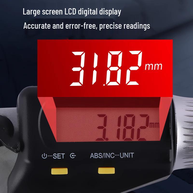 Hao Liang High-Precision Digital Micrometer 0-25mm, 0.001mm Accuracy Screw Gauge