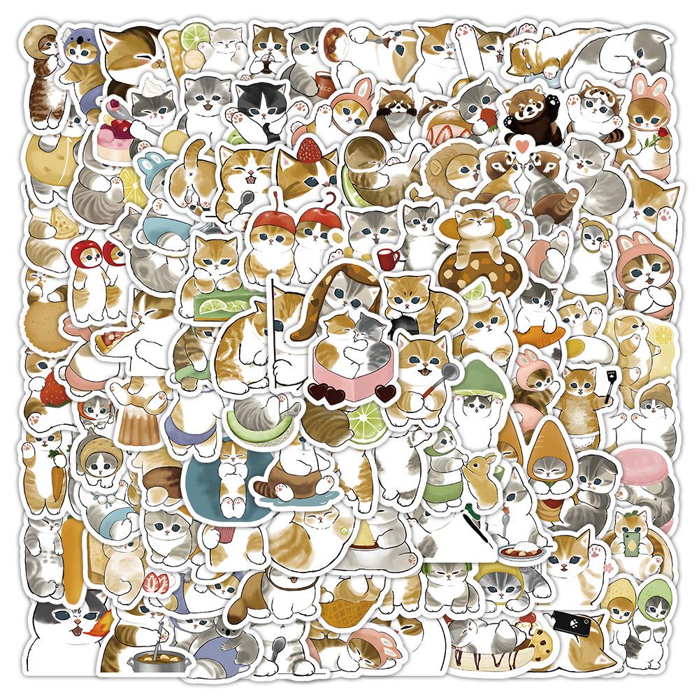 1800 Realistic Cartoon Kitten Stickers: Cute Cat Graffiti Collection for Creative Decoration