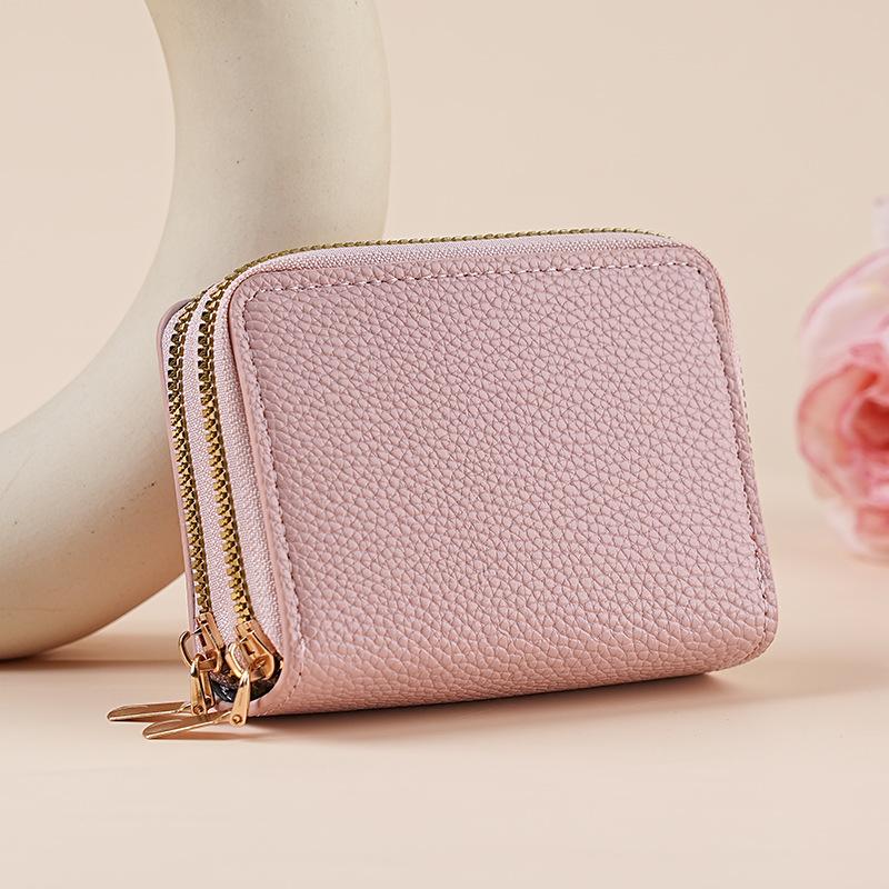 Fashion Change Bag, Short Organ Bag, Double Zipper Storage, Multi-card Card Bag, Clutch Bag, Wallet.