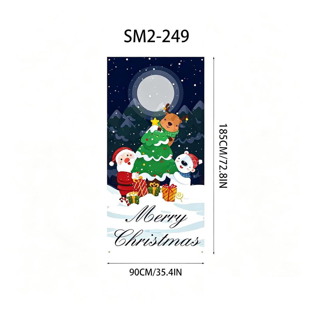 Santa Claus Christmas Hanging Cloth Background Decoration