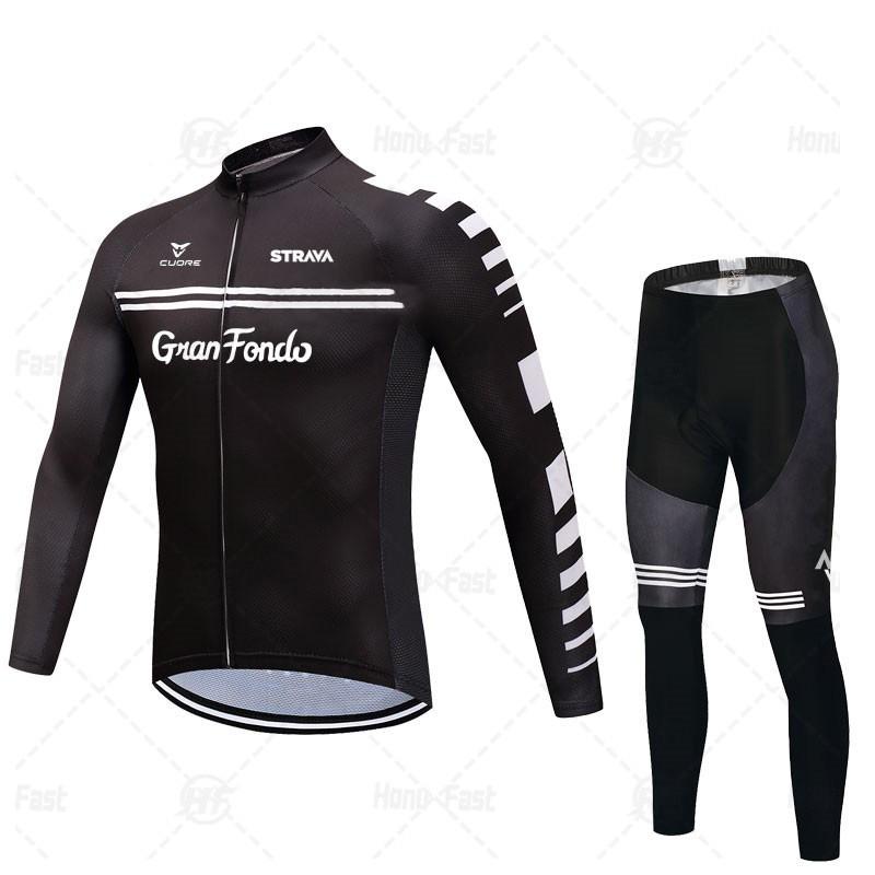 Mens Cycling Jersey Bib Shorts Set Quick Dry Breathable Bike Wear Road MTB