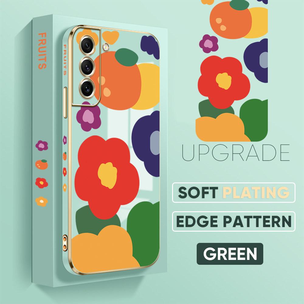 Colorful Printing Patterns Square Edge Pattern Casing Plated Phone Shell Luxury Plating Soft Phone Case for iPhone Motorola Moto OnePlus Samsung