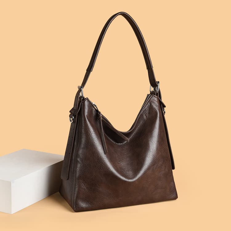 Soft leather large capacity tote bag women's shoulder messenger bag