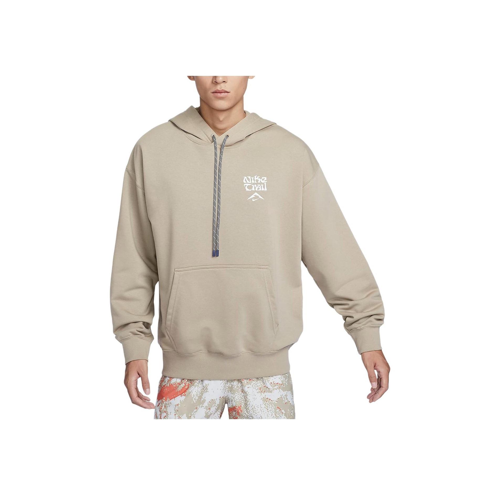 

Мужская худи для бега Nike Dri-Fit Trail быстросохнущая вязаная хаки/горный белый HF0339-247 L