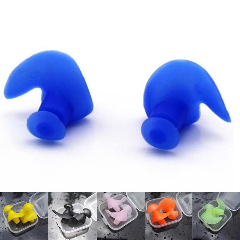 Swimmer Clear Silicone Ear Plugs Adults Hypo-allergenic Earplugs For Swimming