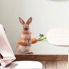 Cute Rabbit with Carrots Wall Sticker for Kids Room Hallway Commercial Decor Removable Self-Adhesive Decal