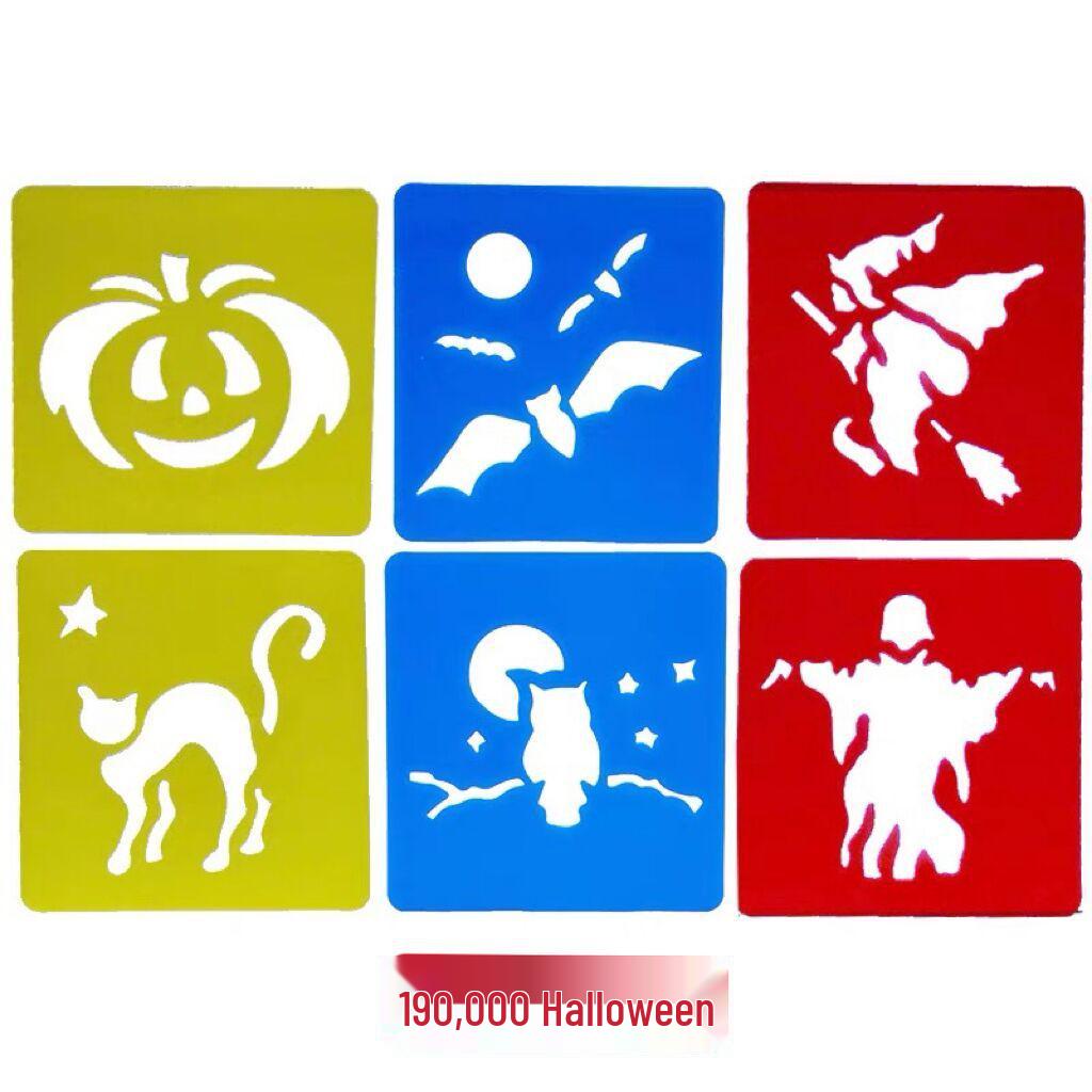 PP Kids' Painting & Drawing Stencil Set - Hollow Plastic Outline Templates for Beginners