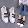 Large Size Spring and Summer New Canvas Shoes Student Shoes Elastic Band Round Head Flat Heel