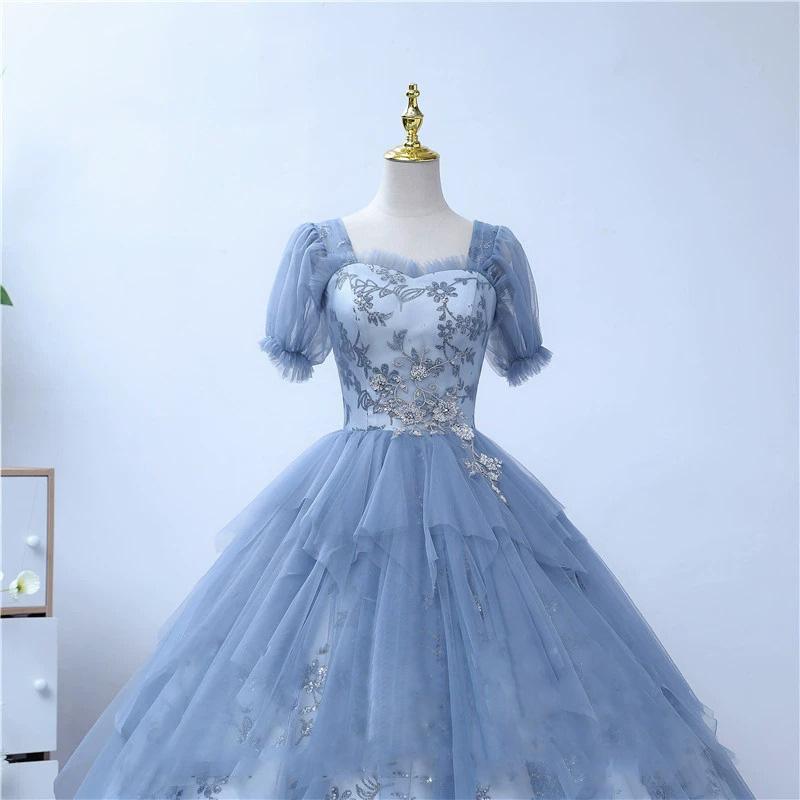 1011 New Performance Clothes Long Vocal Beauty Vocal Art Test Dress Host Annual Meeting Solo Evening Dress Fluffy Skirt