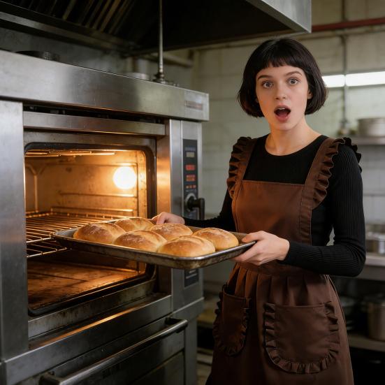 Cute Apron for Women Ruffled Edge Apron with Pockets Sleeveless Cooking Kitchen Maid Costume Halloween Cosplay Gifts