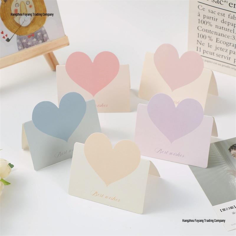 

Мінімалістична листівка на День Святого Валентина з квітковим дизайном - Складана та мила Morandi Purple-Pink 10 pieces