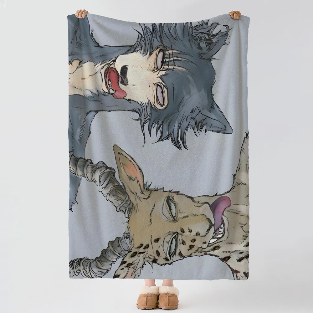 Anime BBeastars Throw Soft Warm Flannel Blanket Multiuse Throw for Bed Sofa Office Air Conditioning Nap Blanket