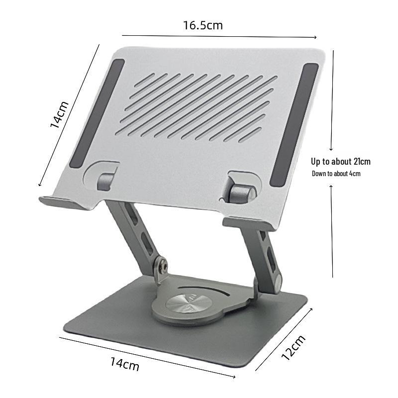 Rotatable Metal Tablet Stand for iPad - Height Adjustable with Cooling Feature