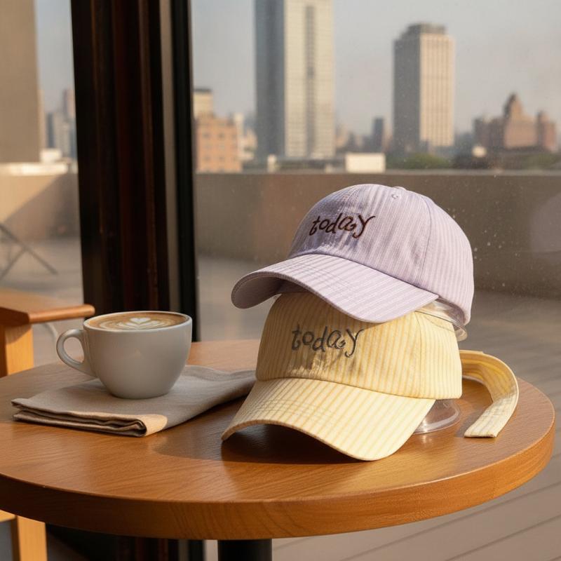 Embroidered Letter Baseball Cap Striped Design Sweet Bow Tie Sports Hat Bow Ribbon Design Cotton Material Embroidered Letter Cap