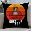 Cool G-Gorilla TagS Pillow Case Short Plush Double-sided Print Square Throw Pillow Covers Sofa Home Cushion Decorl,(1)