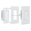 For Tuya 1 Gang US WiFi Smart Wall Switch Single Pole Push Button Light Switch Touch Panel Wireless Remote Control 240V No Screw