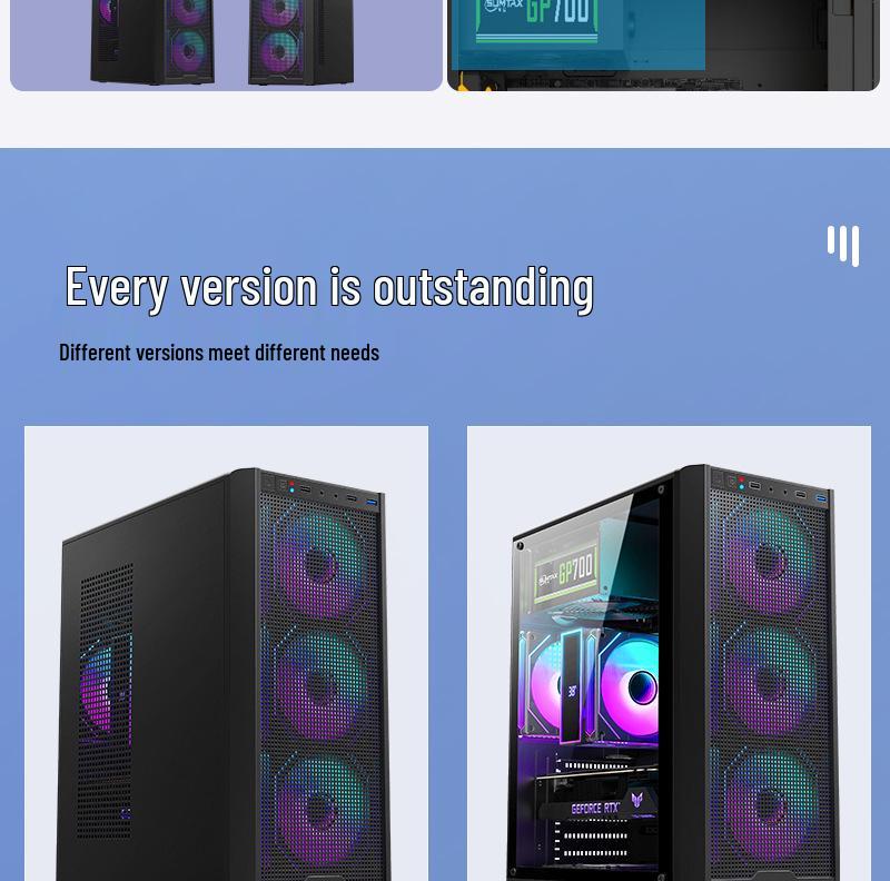 E-ATX Gaming Desktop Case with 360 Water Cooling Support