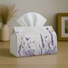 2D Flat 1pc Soft Pastel Botanical Fabric Napkin Holder, Lavender And Butterflies Watercolor Door for Home, Party, Kitchen, Dining Table, for Home Deco