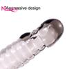 Mizz Zee Men Thicken Lengthen Transparent Condom Enlargement Adult Penis Sleeve Sex Toy