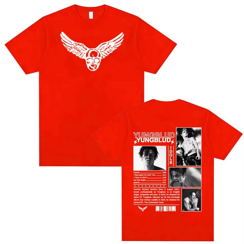 Singer Yungblud IDOLS Album Tour 2025 Cover TShirts Men Women Fashion Harajuk Hip Hop T Shirt Casual Hot Sale T-shirt Streetwear