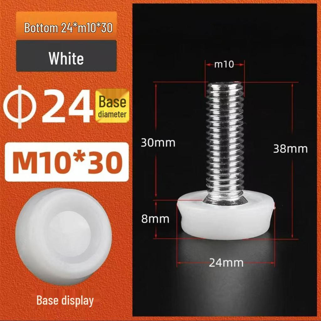 Adjustable Furniture Heightening Foot Pad (M6/M8/M10) – Screw Base for Shelves