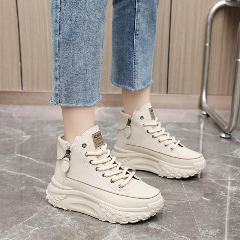 Neue Damen Sneakers Luxusmode High Top Damenstiefel bequeme Plateau Freizeitschuhe Hochwertige Outdoor Damen Laufschuhe