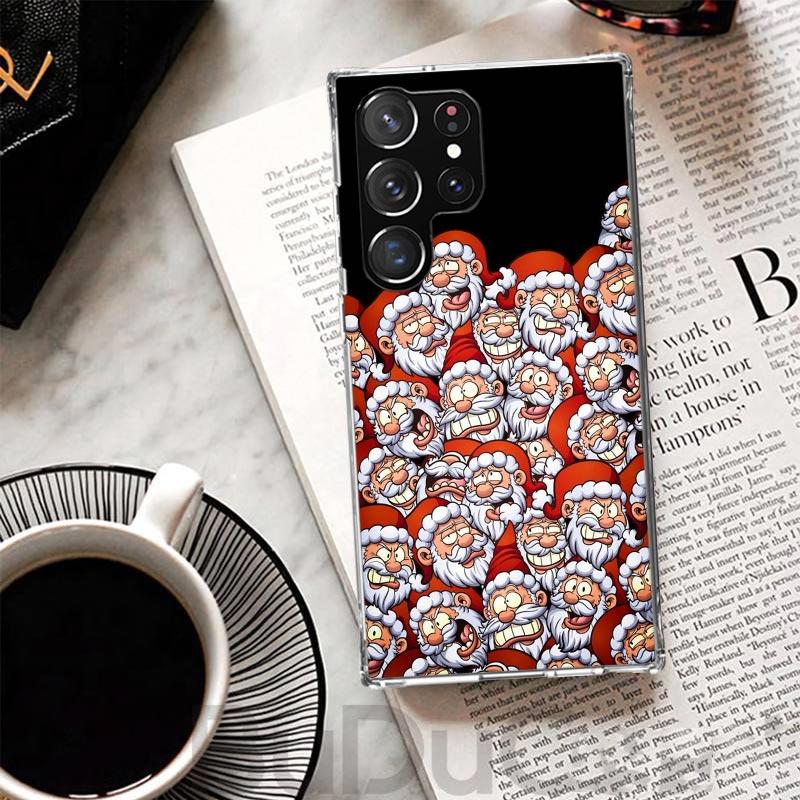 Christmas Santa Claus Present Cover For Samsung Galaxy S23 S22 S24 S25 Ultra Phone Case S21 Plus S20 FE S10 + S25Ultra Print Fun