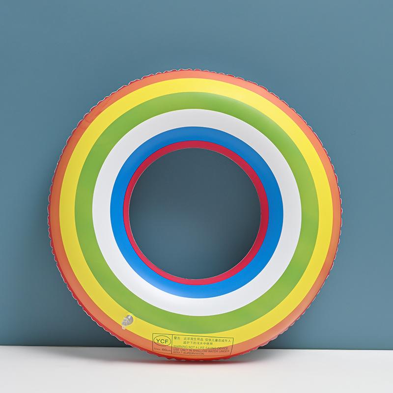 

Утолщенное двухслойное кольцо для плавания для взрослых, радужное утолщенное детское надувное кольцо для плавания, заводское