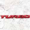 Turbocharged Car Emblem Sticker - Metal Sport Body Strip