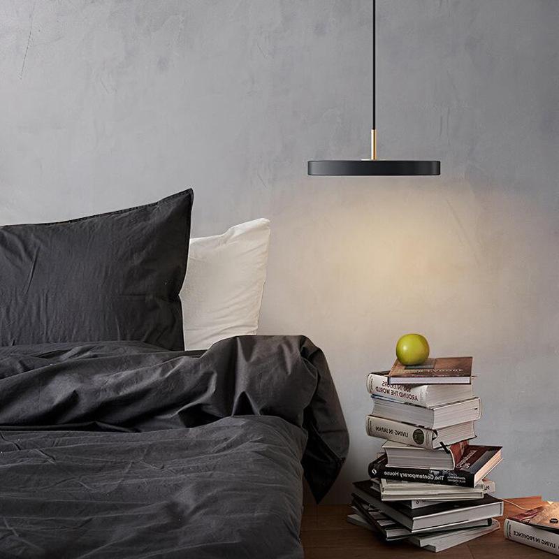 Nordic LED Pendant Light Minimalist Black White Iron Hanging Lamp For Restaurant Living Room Study Bedrooom illumination Fixture
