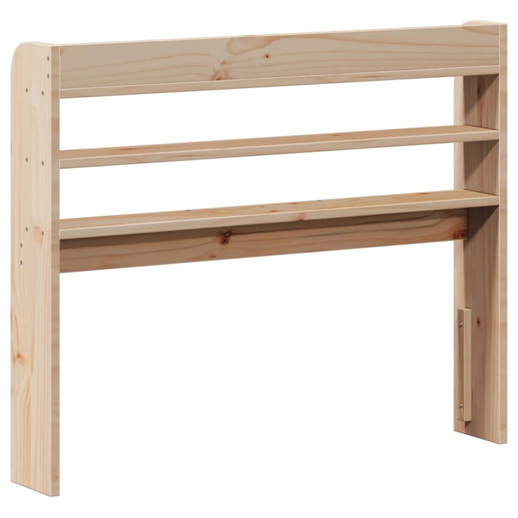 Headboard with Shelves 75 Cm Solid Pine Wood