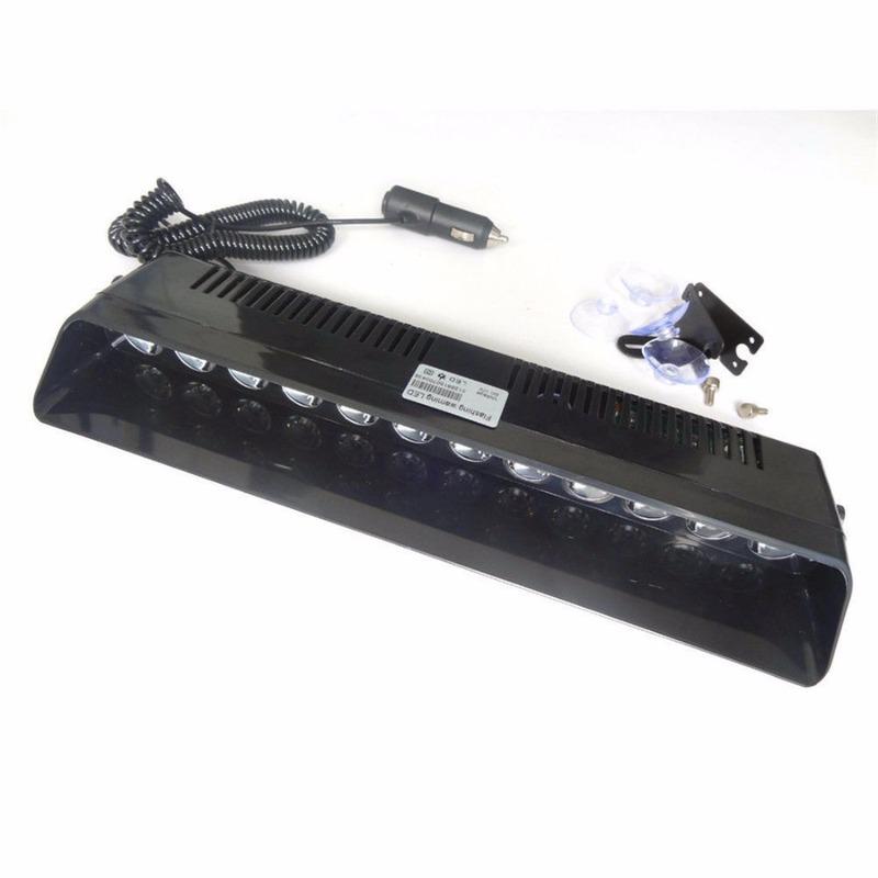 12 LED Car Truck Beacon Warning Windshield Hazard Flash Strobe Light Emergency Lamp 12W 12V Green