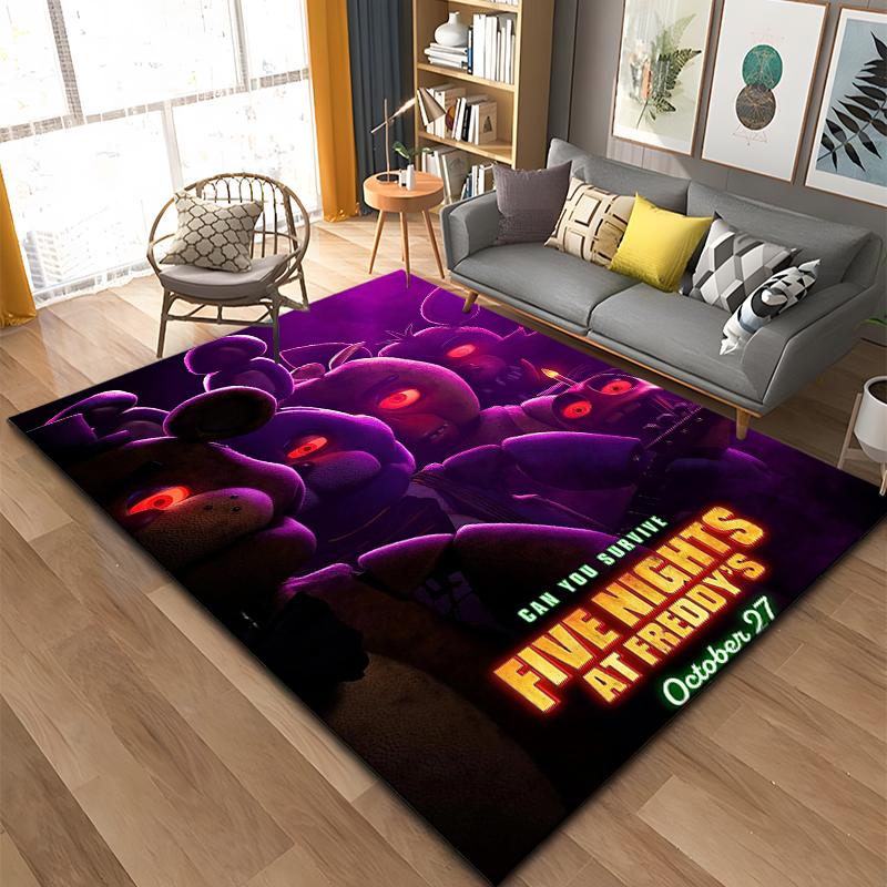 

3D Ковер с рисунком FNAF-Five-nights-At-Freddys Большой ковер для гостиной, детской спальни, дивана, кухни Декор Нескользящий коврик Подарок 40x60cm (16x24in)