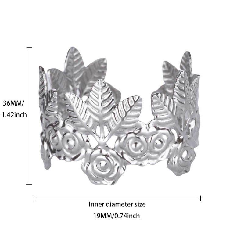 Folded titanium steel open bracelet niche temperament cold wind geometric bracelet personalized design feeling jewelry