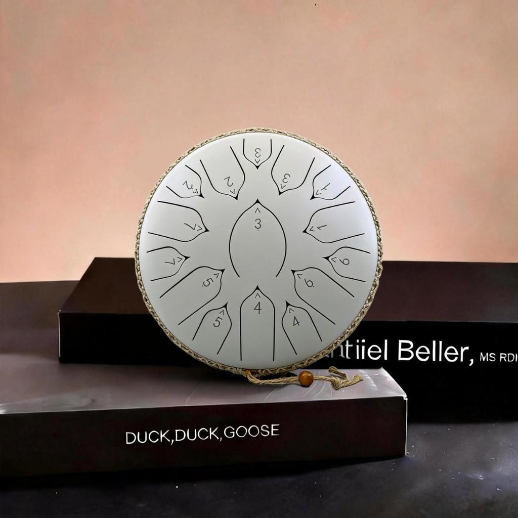 13-Inch Lotus Sanskrit Steel Tongue Drum - Ethereal Sound Instrument