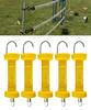 Leap Raupe Electric Fence Gate Clips, Electric Fence Gate Grip Handles, 23cm, Yellow (5 Yellow Electric Fence Grips, 23cm each)