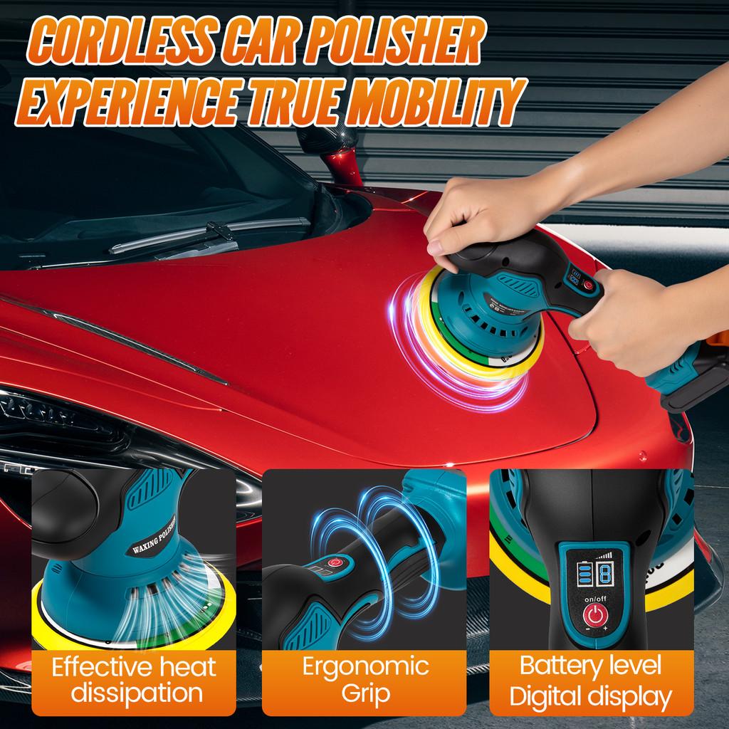5500RPM Digital Display Electric Polisher Machine Auto Car Waxing Polishing Machine Cordless Portable Car Polisher