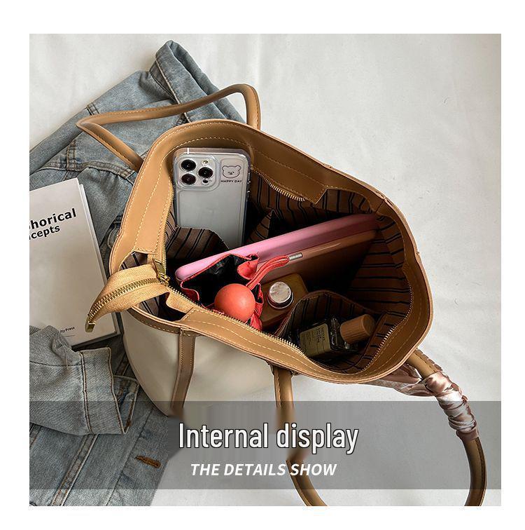 Geantă Tote Mare Versatilă pentru Femei Vara 2023 - Texturată, cu Un Singur Umăr, pentru Cumpărături și Navetă