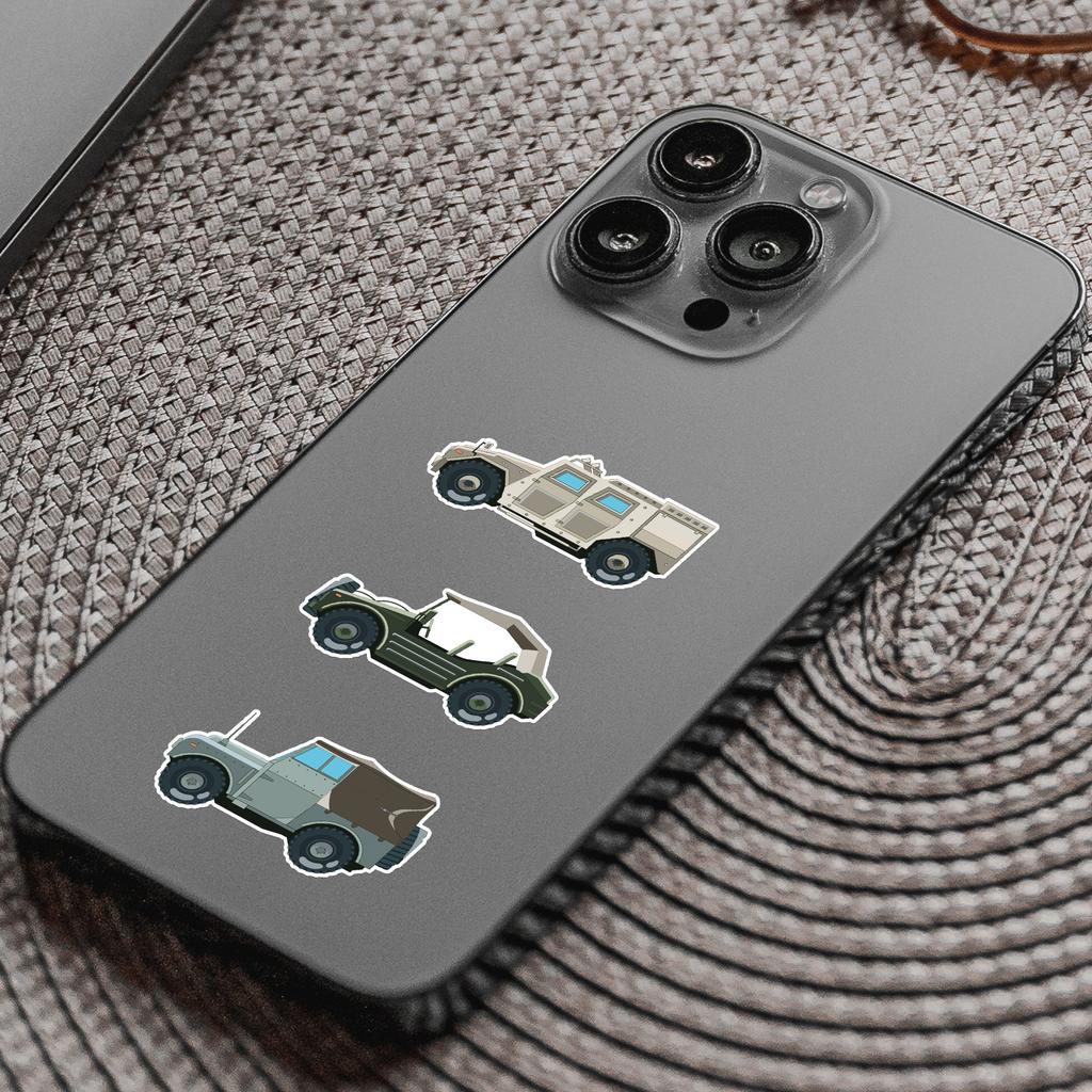 100 Military Vehicles Graffiti Stickers Laptop Mobile Phone Computer Decoration Stickers Waterproof Creative Children Cartoon Stickers