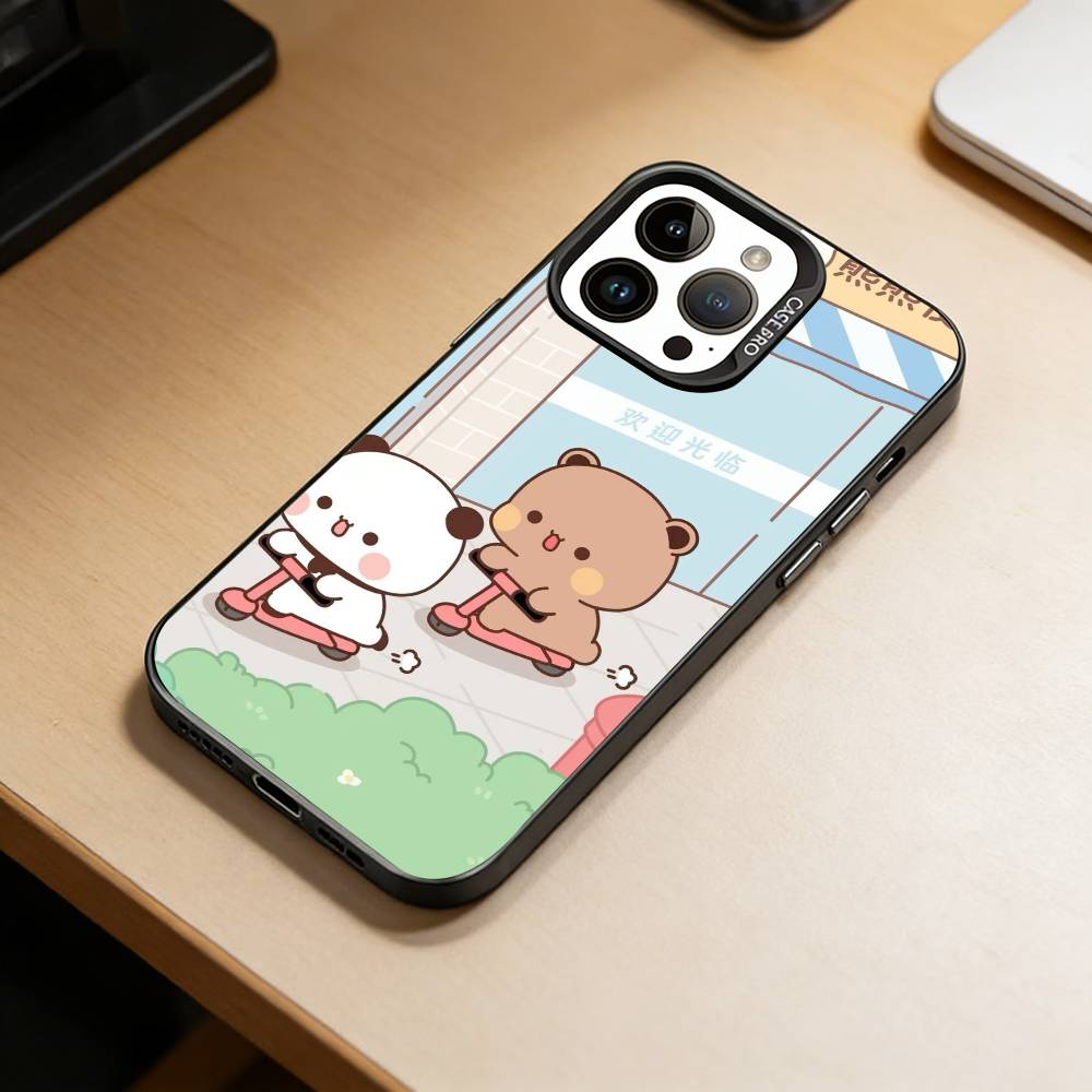 Cute BuBu-DuDu Du Phone Case For iPhone 17,16,15,14,13,12,11 Plus,Pro Max,XS,Colorful Silver Black Cover