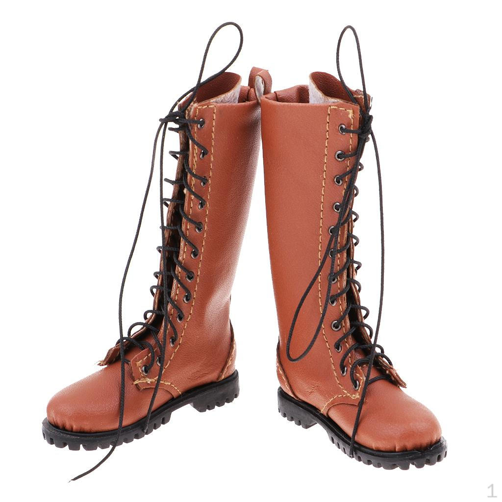 

1 пара 1:Мужские ботинки, 6 масштабов, мужская обувь для 12 дюймов //Kumik/CY для девочек коричневый