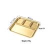 Set of 4 Golden 5-Grid BBQ Grill Plates